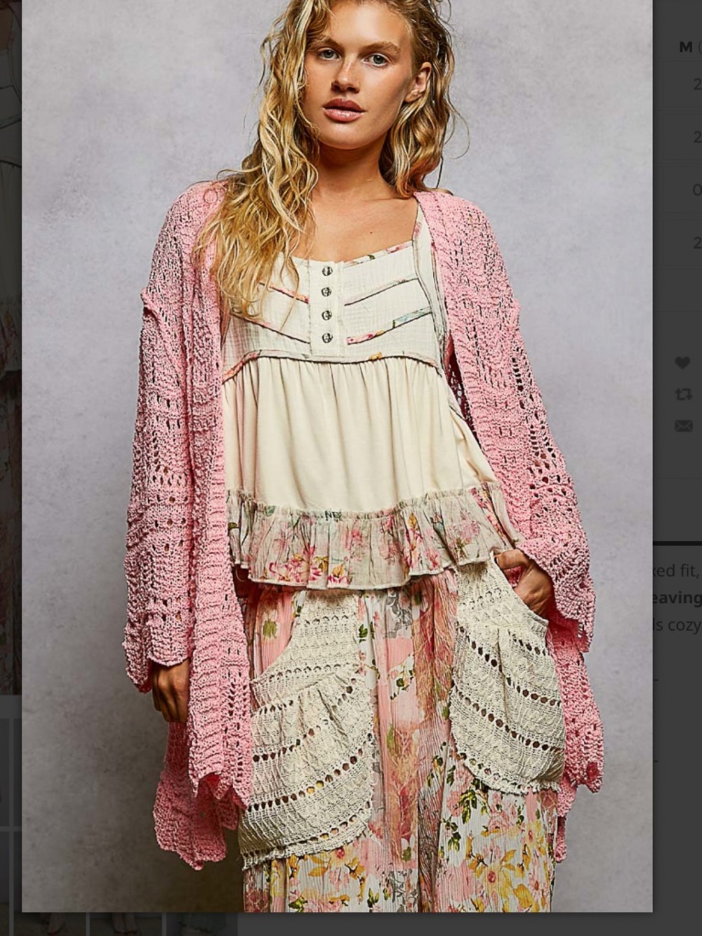 💲 Pol “ GEMMA “ POL Open Front Cardigan Top